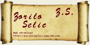 Zorilo Selić vizit kartica